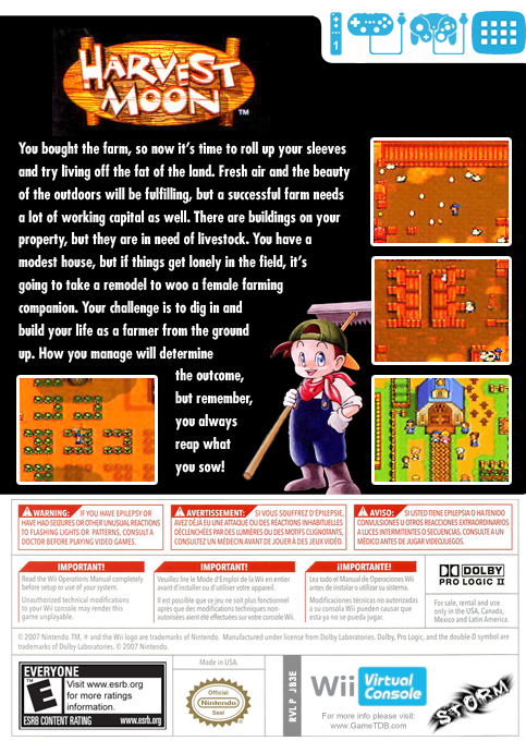 Harvest Moon — box-2D-back (US)