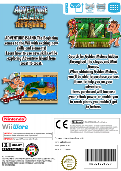 Adventure Island - The Beginning — box-2D-back (EU)