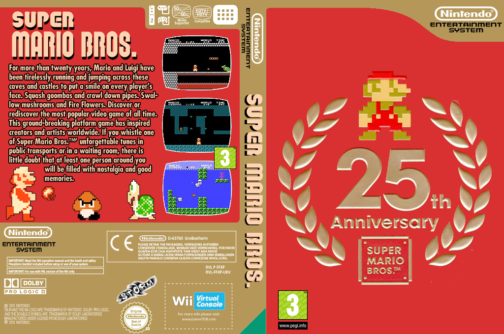 25th Anniversary SUPER MARIO BROS — box-texture (EU)