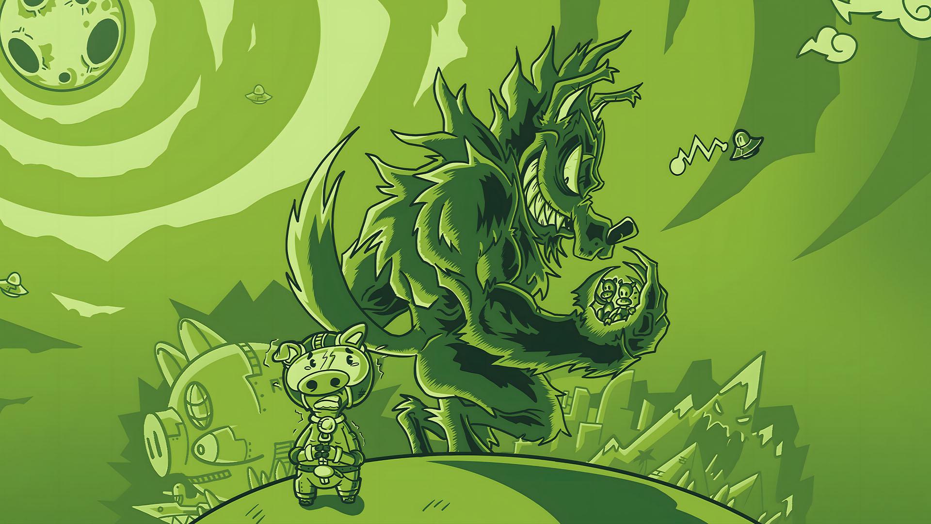 Pig Ship and the Giant Wolf — fanart