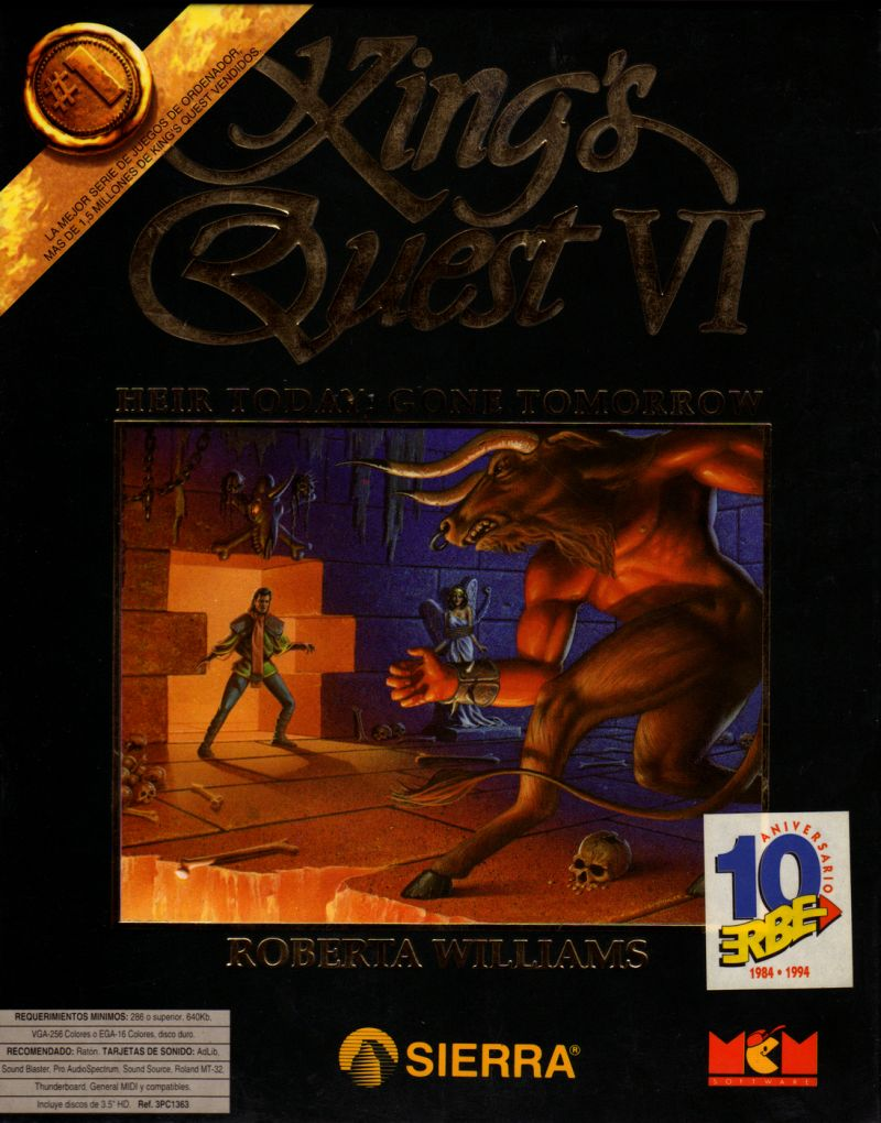 King's Quest 6 - Heir Today Gone Tomorrow — box-2D (SP)