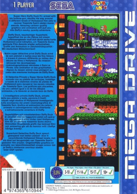 Daffy Duck In Hollywood — box-2D-back (EU)