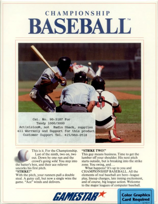 Championship Baseball box art