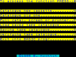 General Tape Catalogue Reader — ss (EU)