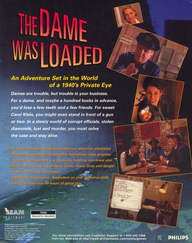 Dame Was Loaded, The — box-2D-back (US)