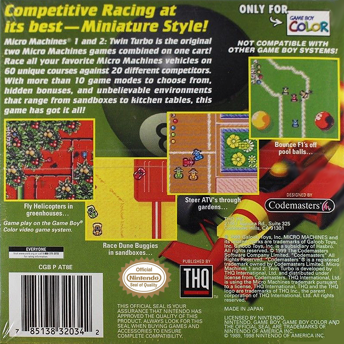 Micro Machines 1 And 2 - Twin Turbo — box-2D-back (US)