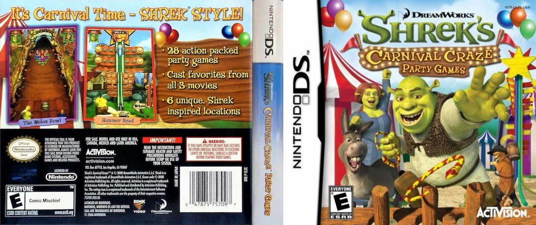 Shrek's Carnival Craze - Party Games — box-texture (US)
