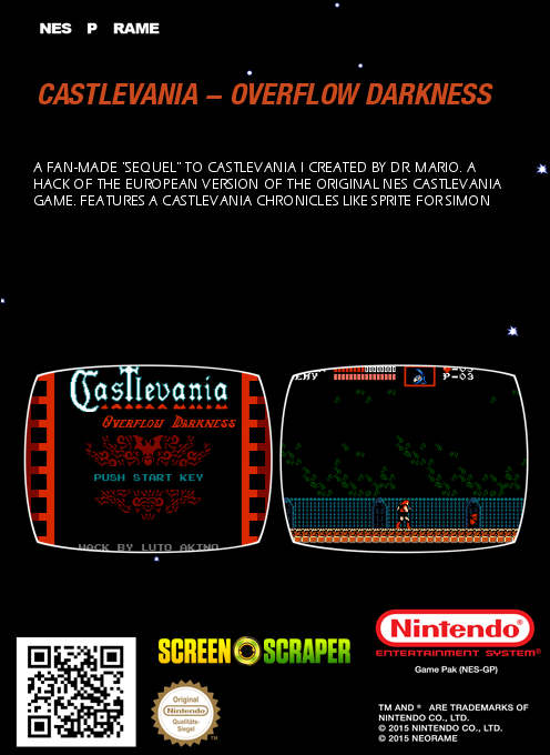 Castlevania - Overflow Darkness — box-2D-back (SS)