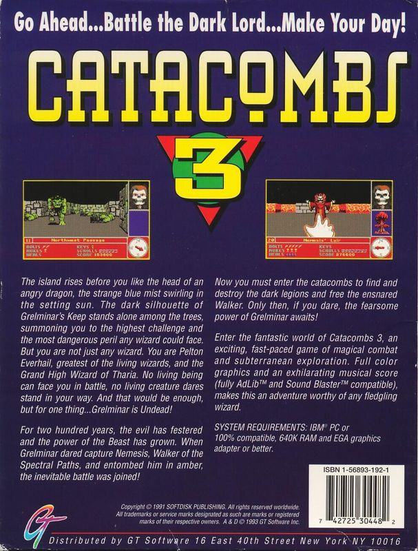 Catacomb 3-D — box-2D-back (US)