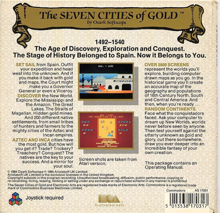 Seven Cities Of Gold, The — box-2D-back (EU)