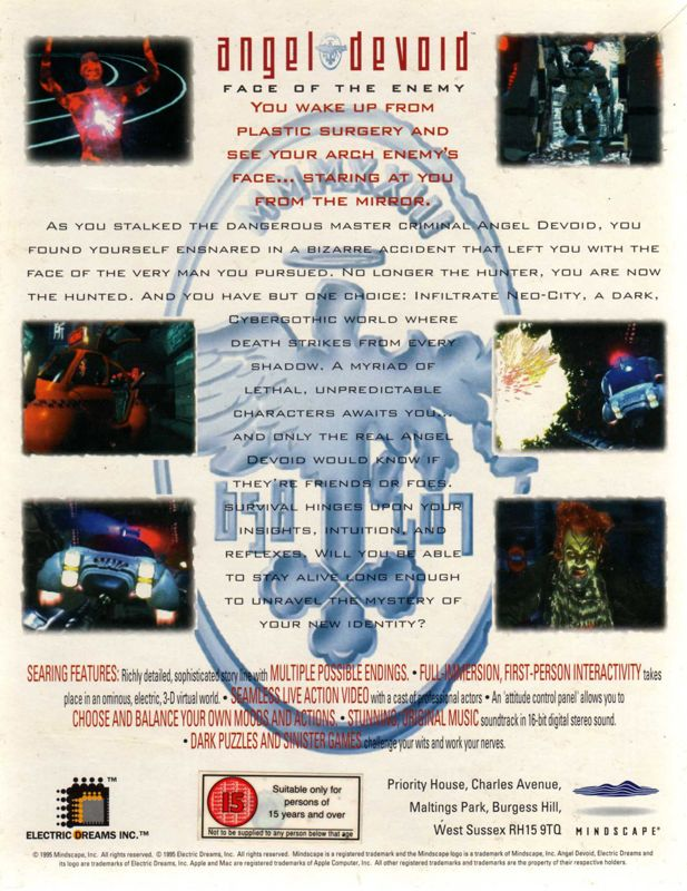 Angel Devoid - Face of the Enemy — box-2D-back (EU)