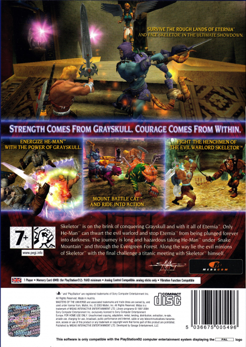 Masters of the Universe - He-Man - Defender of Grayskull — box-2D-back (EU)