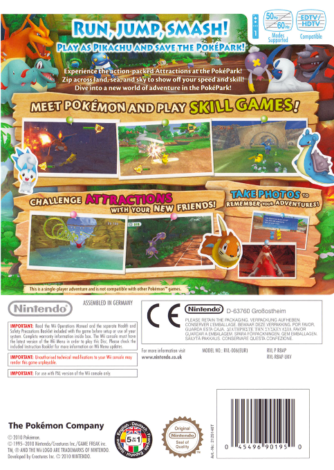PokePark Wii - Pikachu's Adventure — box-2D-back (EU)