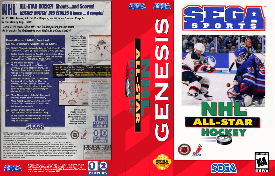 Nhl All-star Hockey '95 — box-texture (US)