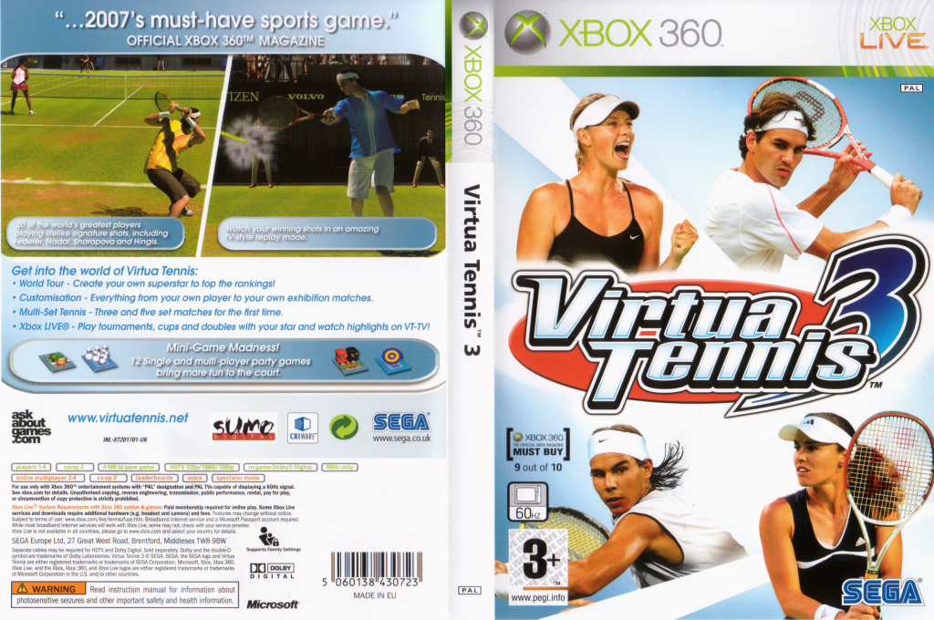 Virtua Tennis 3 — box-texture (EU)