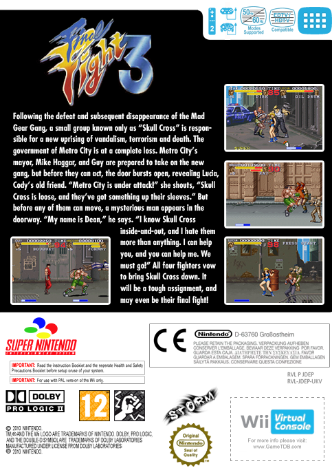 Final Fight 3 — box-2D-back (EU)
