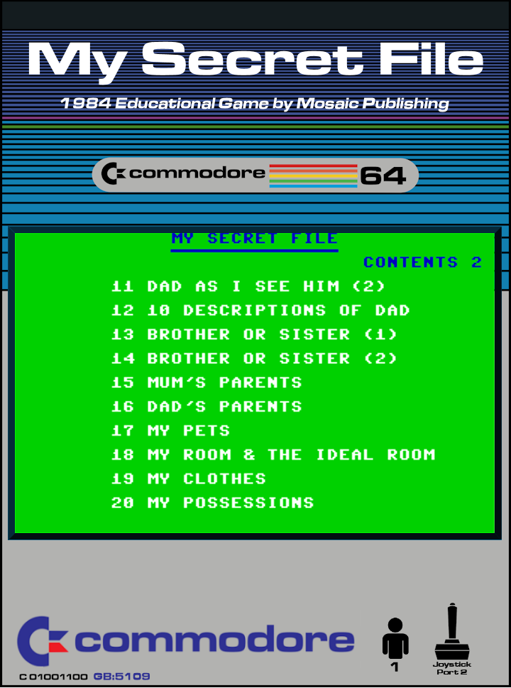 My Secret File box art