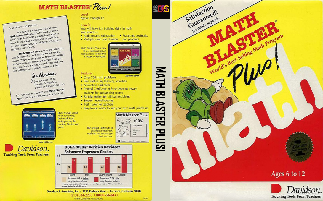 Math Blaster Plus! — box-texture (US)