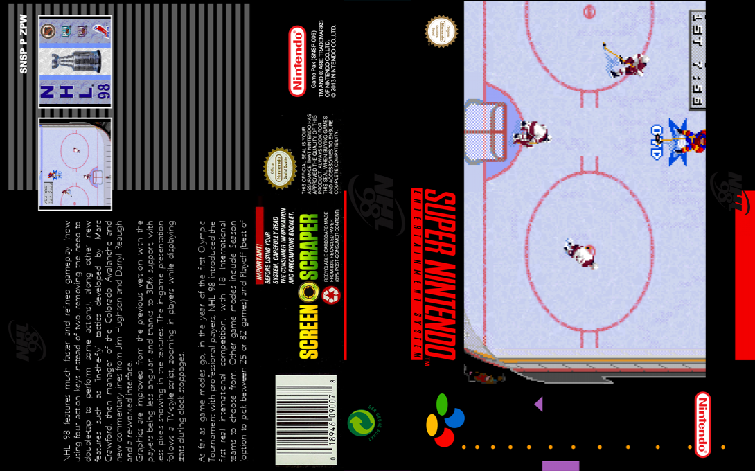 NHL 98 — box-texture (SS)