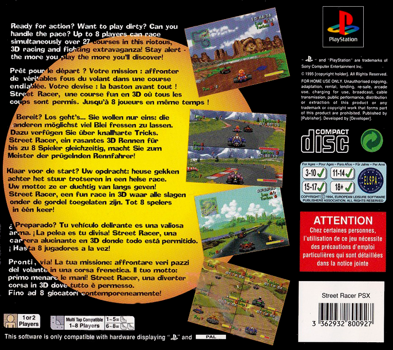 Street Racer Extra — box-2D-back (EU)