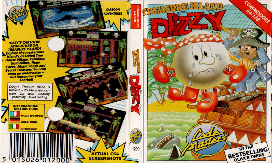 Dizzy 2 - Treasure Island Dizzy — box-texture (EU)