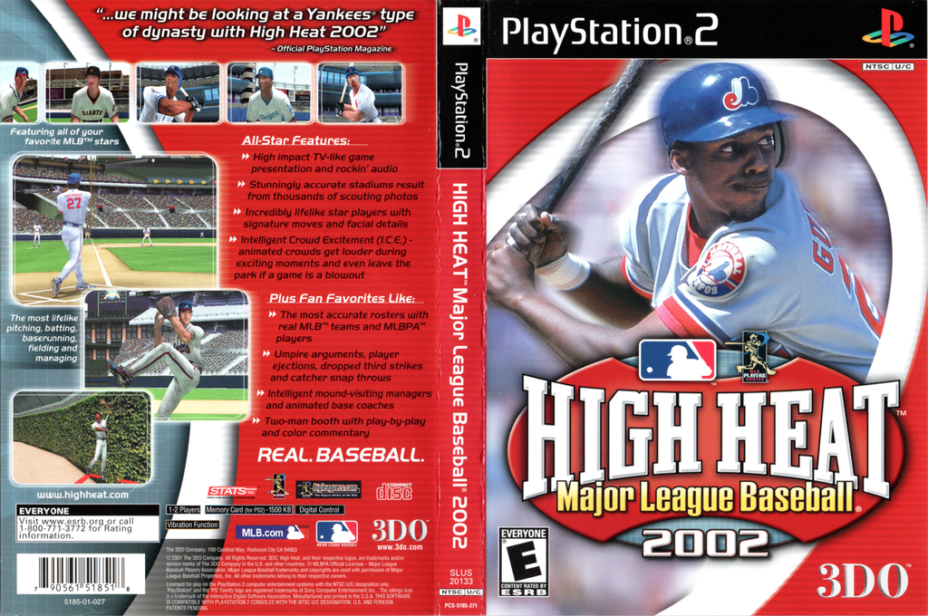 High Heat Major League Baseball 2002 — box-texture (US)