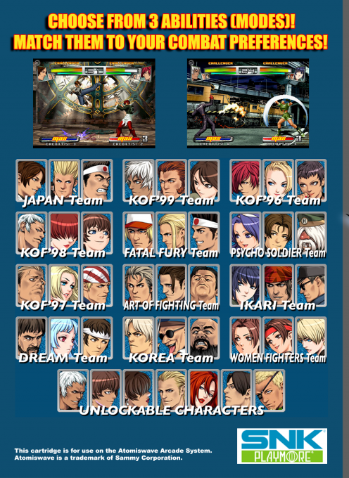 The King of Fighters Neowave — box-2D-back (WOR)