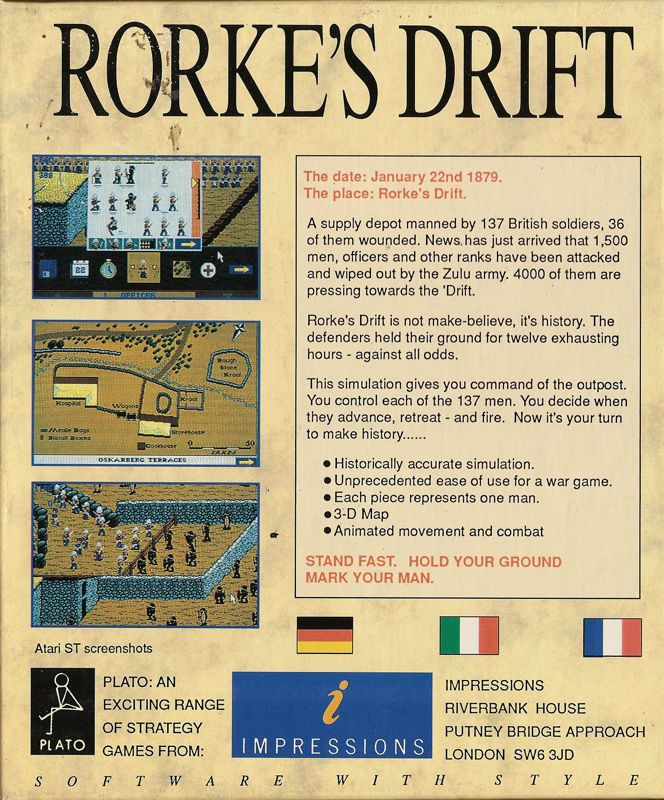 Rorke's Drift — box-2D-back (EU)