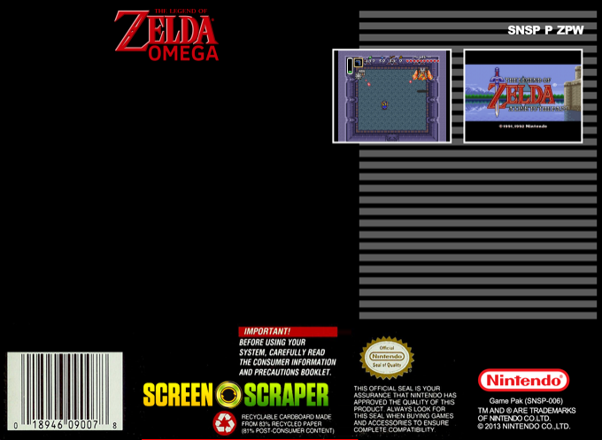 Legend Of Zelda : Omega, The — box-2D-back (SS)