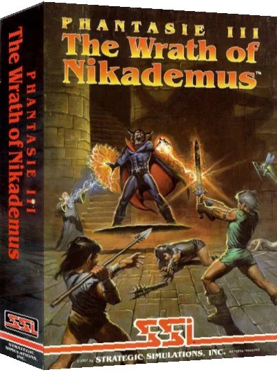 Phantasie III - The Wrath of Nikademus — box-3D (US)