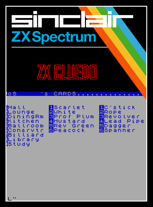 Zx Cluedo box art