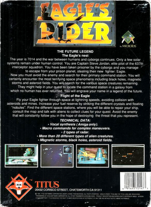Eagle's Rider — box-2D-back (US)