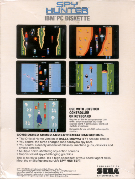 Spy Hunter — box-2D-back (US)