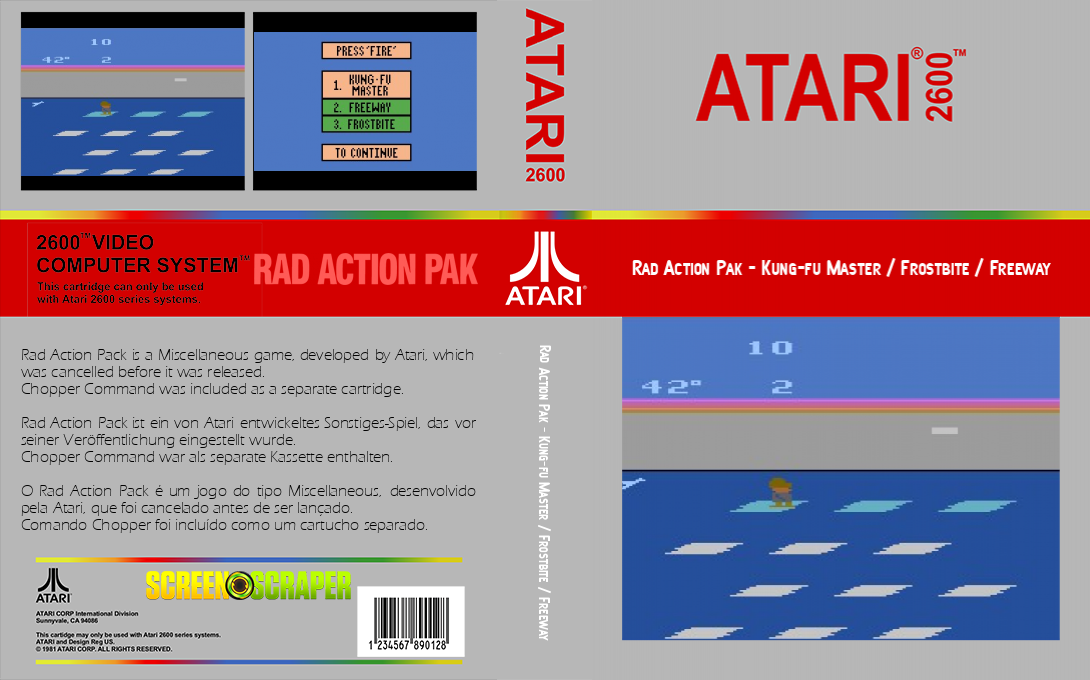 Rad Action Pak - Kung-fu Master / Frostbite / Freeway — box-texture (SS)