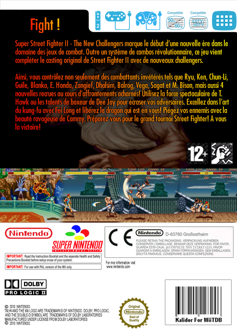 Super Street Fighter 2 — box-2D-back (FR)