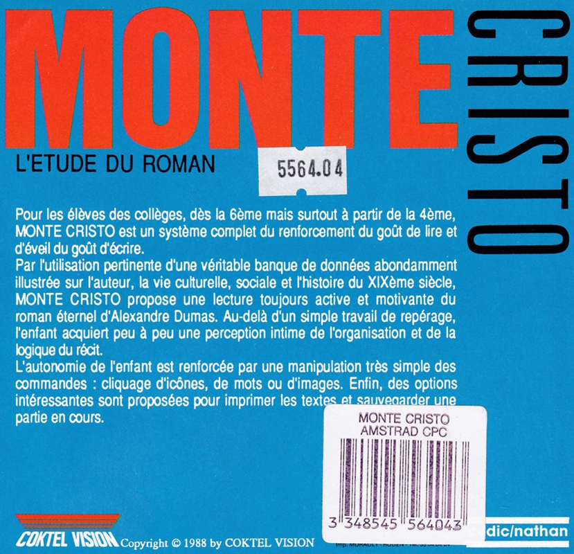 Monte Cristo — box-2D-back (FR)
