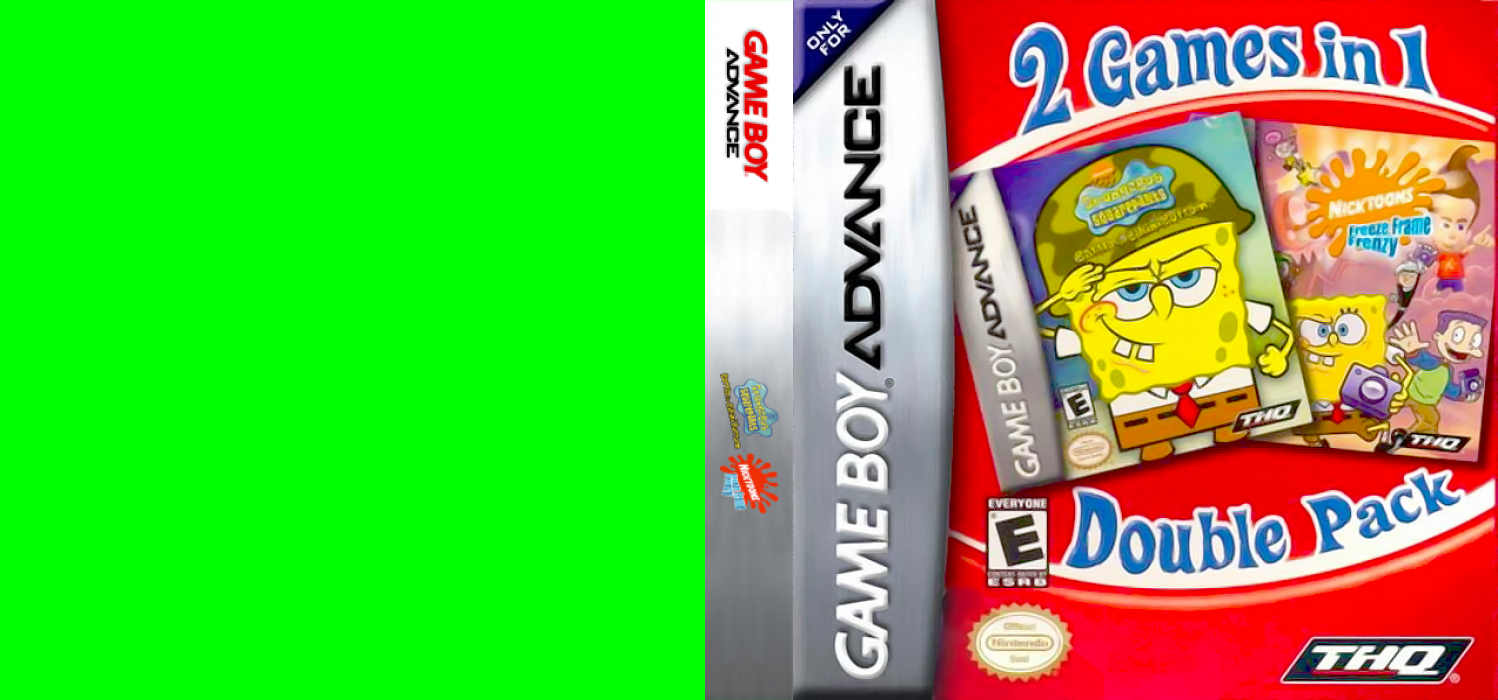 2 Games in 1 - SpongeBob SquarePants - Battle for Bikini Bottom + Nicktoons - Freeze Frame Frenzy — box-texture (US)