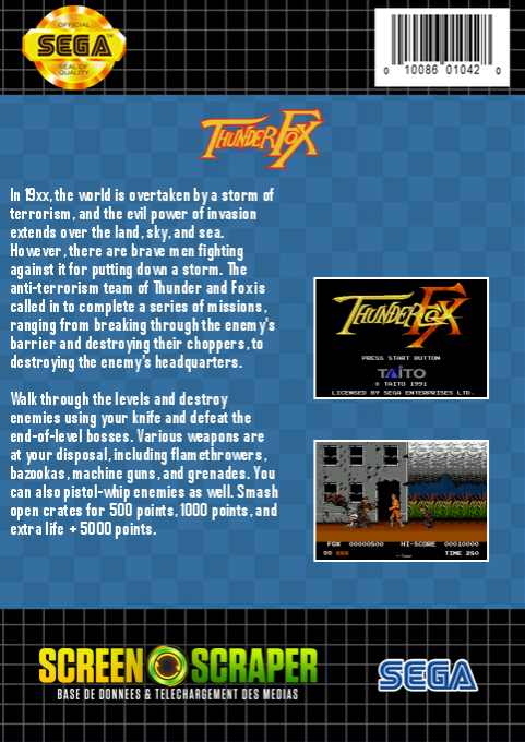 Thunder Fox — box-2D-back (SS)