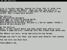 ZxZvm - The Edifice - An Interactive Allegory — ss (WOR)