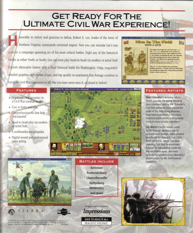 Robert E. Lee: Civil War General — box-2D-back (WOR)