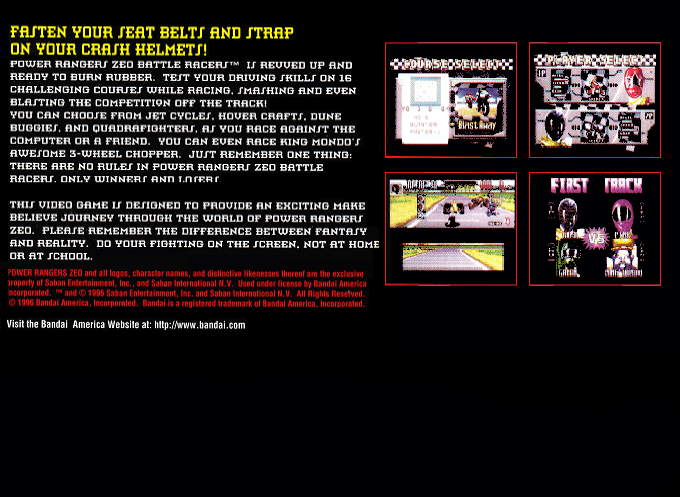 Power Rangers Zeo - Battle Racers — box-2D-back (EU)