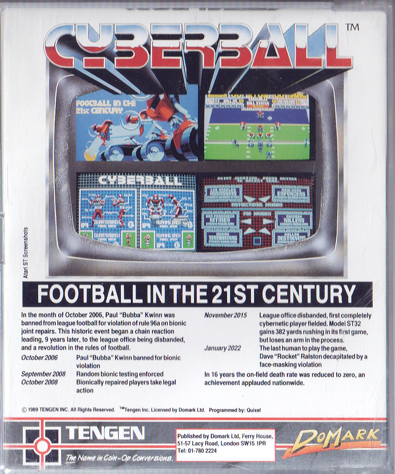 Cyberball — box-2D-back (EU)