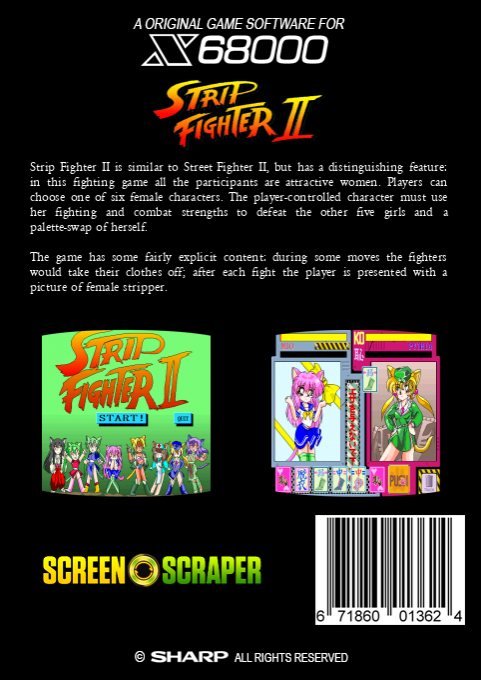 Strip Fighter 2 — box-2D-back (SS)