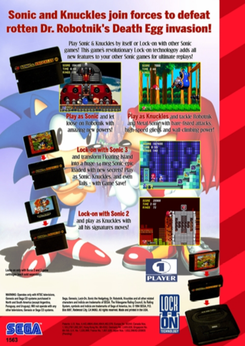 Sonic And Knuckles - Blue Sphere — box-2D-back (US)