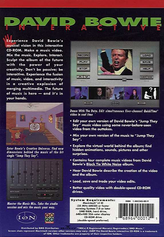 Jump: The David Bowie Interactive CD-ROM — box-2D-back (US)