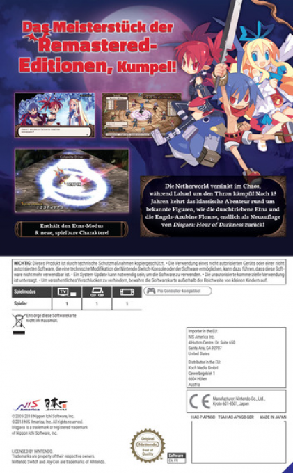 Disgaea Refine — box-2D-back (DE)
