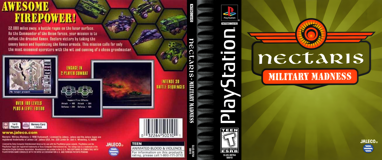 Nectaris - Military Madness — box-texture (US)