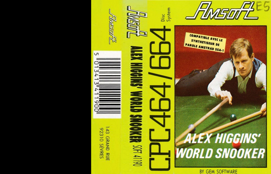 Alex Higgins World Snooker — box-texture (FR)