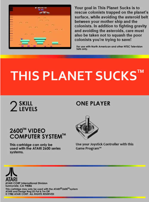 This Planet Sucks! — box-2D-back (US)