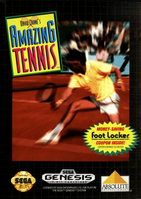 David Crane's Amazing Tennis box art